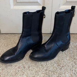 Ralph Lauren Black Leather Chelsea Boots